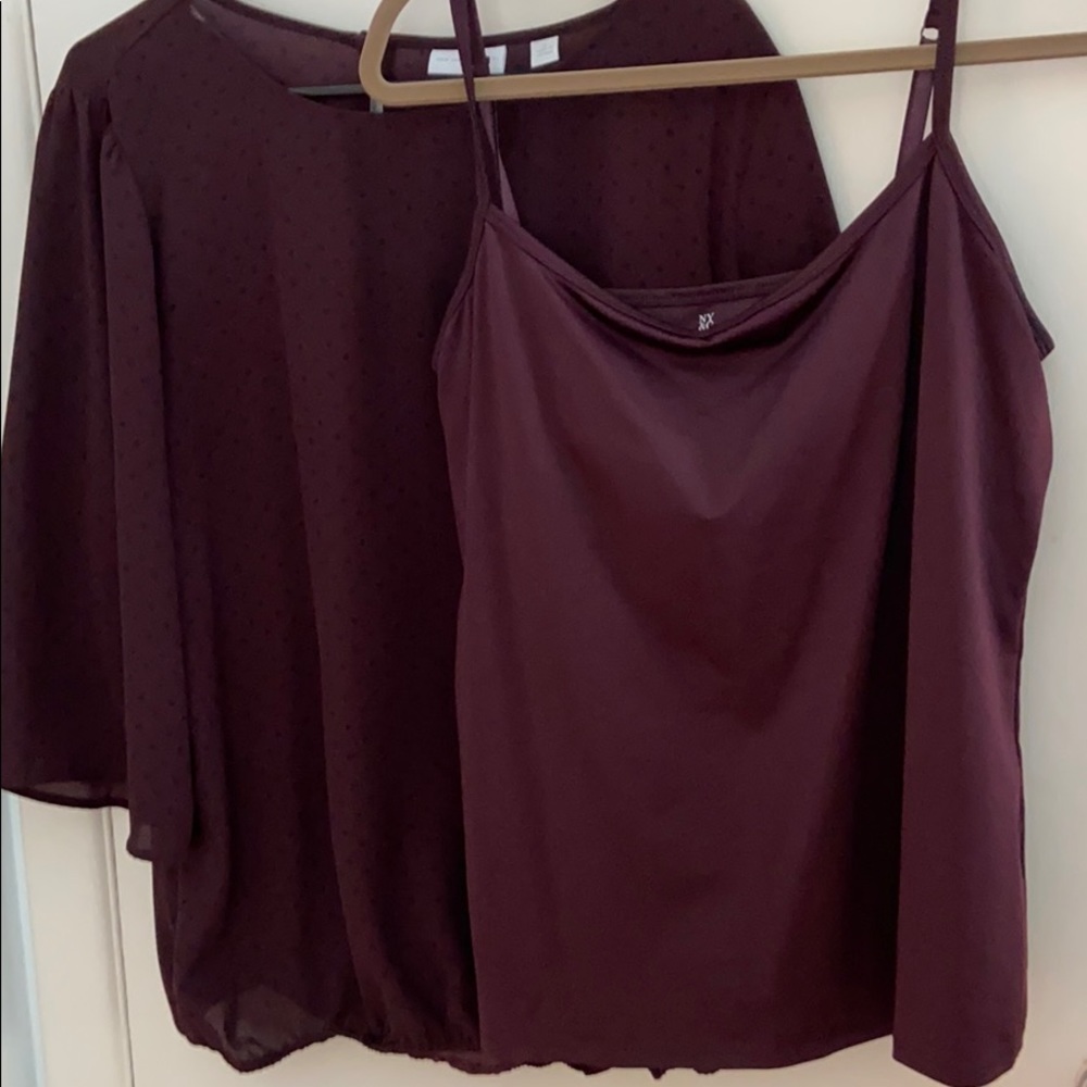 Bundle New York and Company blouse & camisole